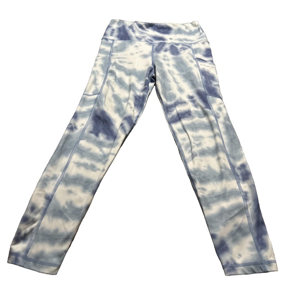 Women's Tie Dye Blue and White American Eagle Leggings Size Large